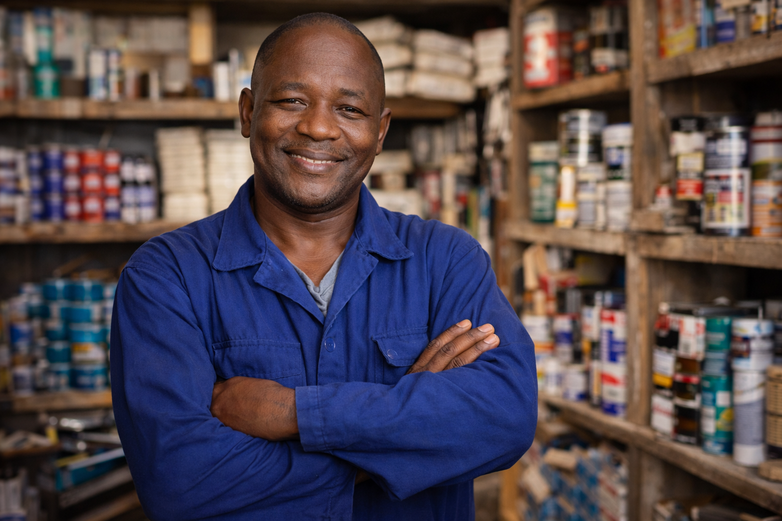 Hardware shop owner portrait